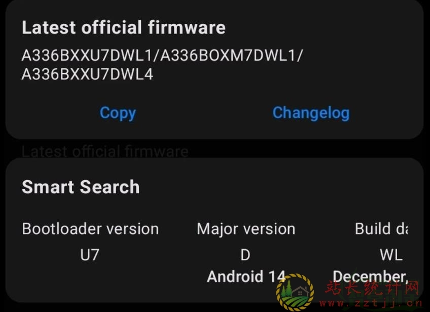 三星近日为Galaxy A33 5G推出基于OneUI 6.0的Android 14更新！-站长统计网